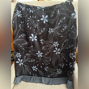 Floral Black and Blue Skirt
